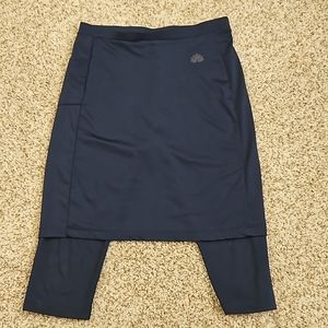 Navy blue skirt with attached leggings